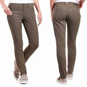 KUHL Women's Brooke Skinny Pants Stretch Canvas Olive Green #6284 Size 14